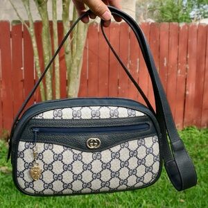Vintage Gucci Ophidia GG Supreme Navy Blue Shoulder Bag/Crossbody